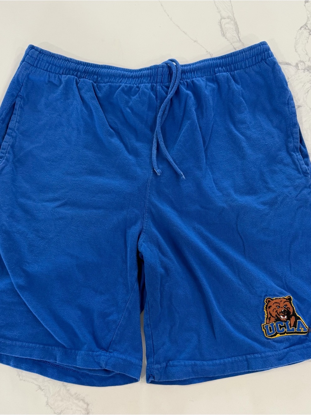 Vintage Red Oak Sportswear UCLA Bruins Embroidered Sweat Shorts Mens Medium Blue